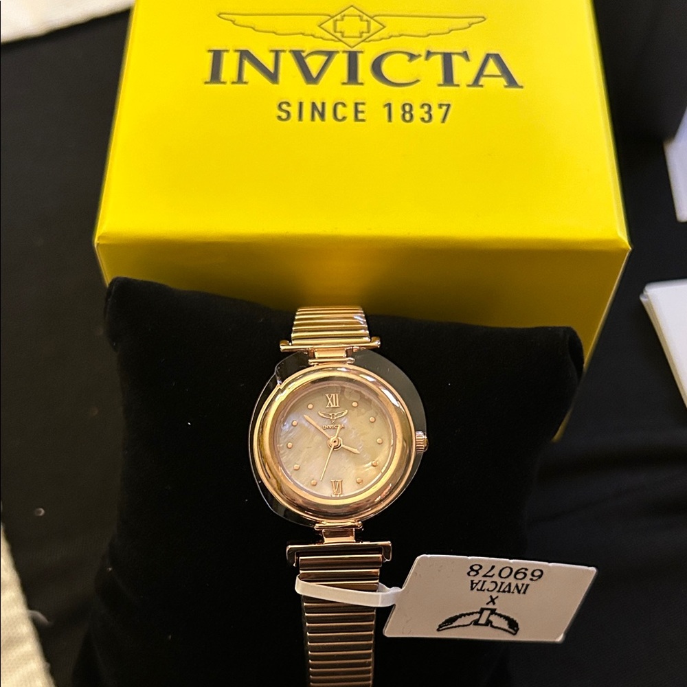 Invicta Rose Gold Watch with Roman Numerals